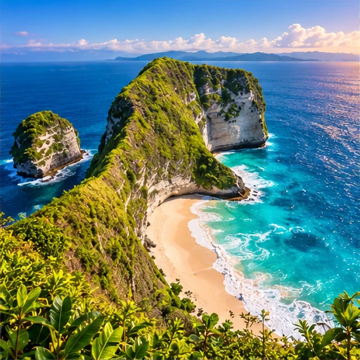 Kelingking Beach ? AI-generated destination illustration